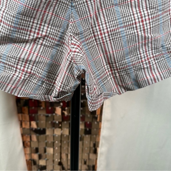 American Eagle Outfitters Brown Red and Cream Check Plaid Shorts Size 10 - Picture 3 of 15